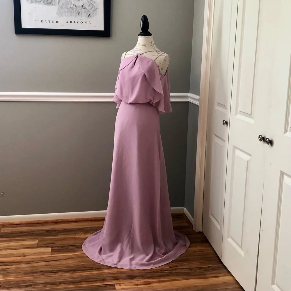 🔴CLEARANCE NEW SORELLA VITA SZ 10 DUSTY ROSE CHIFFON FORMAL EVENING GOWN